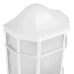 Globe Electric Décor 1-Pack 9.88-in H - White Hardwired Medium Base (E-26) Outdoor Wall Light