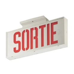 Emergilite Steel Sortie LED Emergency Light - Red - 1.5 W Maximum - 7 1/2-in H