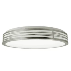 Project Source LED Flushmount With Brushed Nickel Decorative Ring 19-in