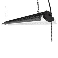 Lithonia Workshop LED Light With Pull Chain - 40 W - 48-in - Black
