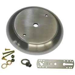 Atron Delux Canopy Kit - 5-in Dia X 5-in W X 1 3/16-in H - Satin Nickel - Smooth