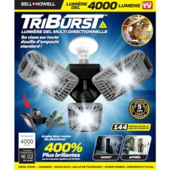 Bell + Howell Tri-Burst Security Light - 6-in X 4.5-in - 60 W - Silver 5 Bell + Howell Tri-Burst Security Light - 6-in X 4.5-in - 60 W - Silver -Globe Lite Shop 11815035 L