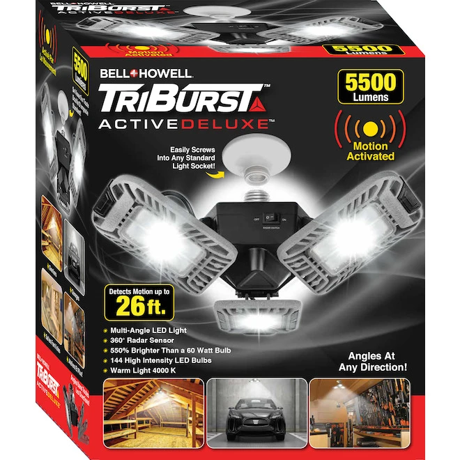 Bell + Howell TriBurst LED Security Light - 3.9-in X 7.1-in - Silver 1 Bell + Howell TriBurst LED Security Light - 3.9-in X 7.1-in - Silver
