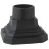 Snoc Vintage Light Post Base - 5 5/8-in - Black Steel