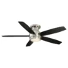 GE Solano Transitional Ceiling Fan - 5 Reversible Blades - Black And Walnut - 52-in Dia