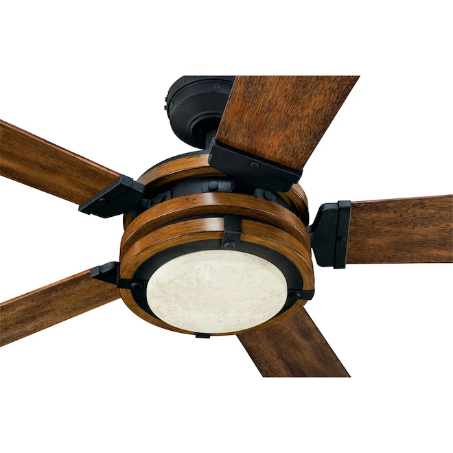 Kichler 52-in Satin Black Residential Ceiling Fan - With Light (5-Blades) 3 Kichler 52-in Satin Black Residential Ceiling Fan - With Light (5-Blades) - Image 3