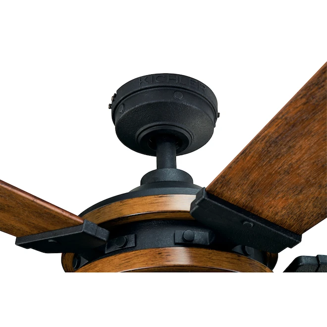 Kichler 52-in Satin Black Residential Ceiling Fan - With Light (5-Blades) 5 Kichler 52-in Satin Black Residential Ceiling Fan - With Light (5-Blades) - Image 5