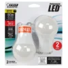 LED Bulb - A19 - GU24 - 60 W - Plastic - Day Light - 2/pack
