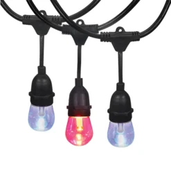 Feit Electric 24-ft 12-Light Plug-In Colour Changing String Lights With Timer Remote Control