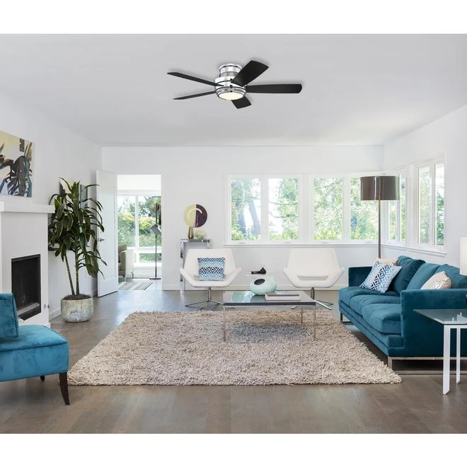 Harbor Breeze 44-in Chrome Ceiling Fan With LED Lights And Remote Control (5-Blade) 1 Harbor Breeze 44-in Chrome Ceiling Fan With LED Lights And Remote Control (5-Blade)