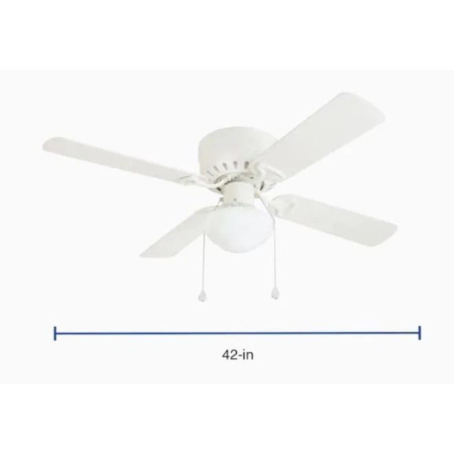 Harbor Breeze 42-in White And Washed Oak LED Light Ceiling Fan (4 Reversible Blades) 3 Harbor Breeze 42-in White And Washed Oak LED Light Ceiling Fan (4 Reversible Blades) - Image 3