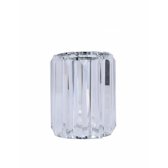 Style Selections Clear Ribbed Glass Vanity Shade 2 Style Selections Clear Ribbed Glass Vanity Shade - Image 2