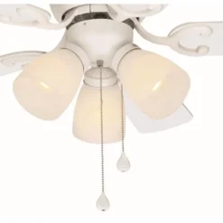 Harbor Breeze Cheshire II 42-in White Traditional Ceiling Fan With Light Kit -Globe Lite Shop 31955458c L