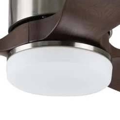 Harbor Breeze Fairwind 60-in Brushed Nickel Indoor/Outdoor Ceiling Fan With Light Kit -Globe Lite Shop 31955459c L