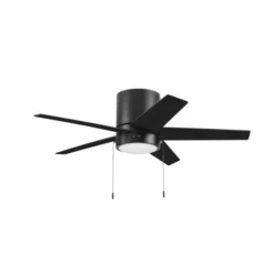 Harbor Breeze 44-in Matte Black (5 Blades) Ceiling Fan With Light