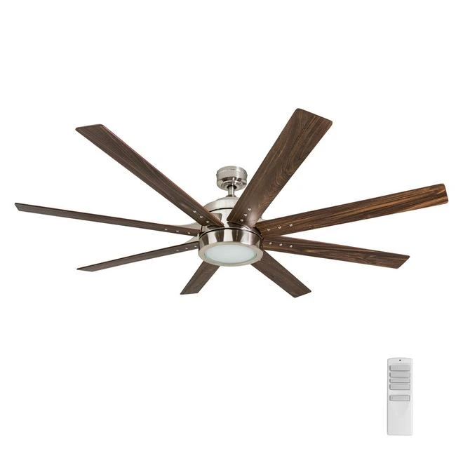Harbor Breeze Birch Island 62-in Brushed Nickel Ceiling Fan (8-Blade) 2 Harbor Breeze Birch Island 62-in Brushed Nickel Ceiling Fan (8-Blade) - Image 2