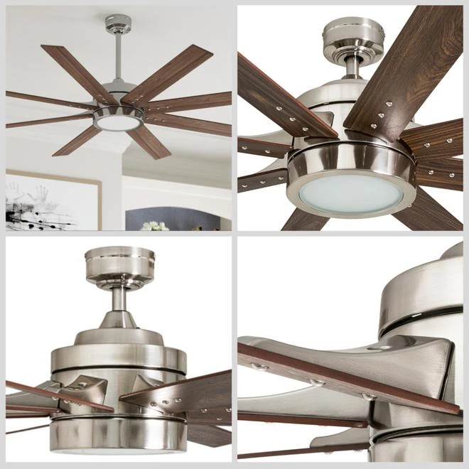 Harbor Breeze Birch Island 62-in Brushed Nickel Ceiling Fan (8-Blade) 5 Harbor Breeze Birch Island 62-in Brushed Nickel Ceiling Fan (8-Blade) - Image 5