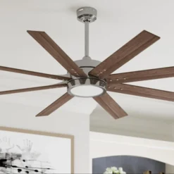 Harbor Breeze Birch Island 62-in Brushed Nickel Ceiling Fan (8-Blade) 7 Harbor Breeze Birch Island 62-in Brushed Nickel Ceiling Fan (8-Blade) -Globe Lite Shop 32018010c L