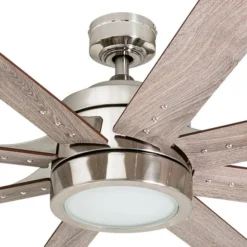 Harbor Breeze Birch Island 62-in Brushed Nickel Ceiling Fan (8-Blade) 8 Harbor Breeze Birch Island 62-in Brushed Nickel Ceiling Fan (8-Blade) -Globe Lite Shop 32018010d L