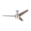 Harbor Breeze Otter Creek 52-in Brushed Nickel Ceiling Fan - LED (3 Reversible Blades)