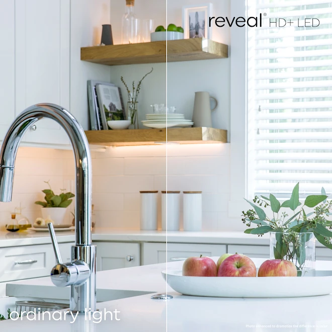 GE Reveal HD+ Colour-Enhancing 60W Replacement LED Glass Indoor General Purpose A19 Light Bulbs (4-Pack) 3 GE Reveal HD+ Colour-Enhancing 60W Replacement LED Glass Indoor General Purpose A19 Light Bulbs (4-Pack) - Image 3