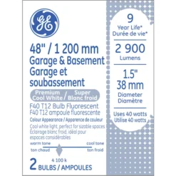 GE Cool White 40 W Fluorescent 48-in T12 G13 Base Light Bulb (2-Pack)