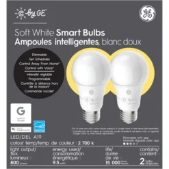 C By GE 60 W Replacement Soft White A19 Smart LED Bulbs (2-pack) 9 C By GE 60 W Replacement Soft White A19 Smart LED Bulbs (2-pack) -Globe Lite Shop 32285182 L