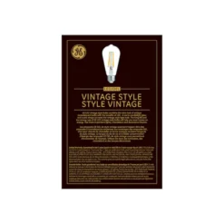 GE Vintage 60W Replacement LED Edison Style ST19 Clear Glass Medium Base Light Bulbs (2-Pack)