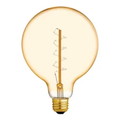 GE Vintage 60W Incandescent Amber Finish Decorative Globe G40 Light Bulb (1-Pack)