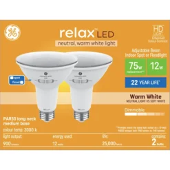 GE Lighting LED 75W PAR30 Light Bulb, 2-pack
