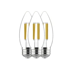 GE Lighting 100W E26 Decorative Clear LED Bulb, 3-Pack