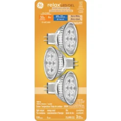 GE Relax HD Neutral Warm White MR16 50W EQ Replacement LED - 3-Pack 5 GE Relax HD Neutral Warm White MR16 50W EQ Replacement LED - 3-Pack -Globe Lite Shop 32285611b L