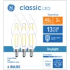 GE Classic 40W EQ Candelabra Base Clear LED Light Bulb - 6-Pack