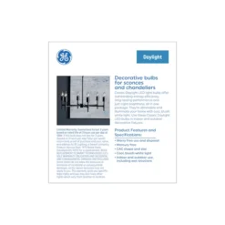 GE Classic 40W EQ Candelabra Base Clear LED Light Bulb - 6-Pack -Globe Lite Shop 32285614ca L