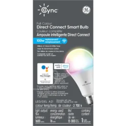 GE Lighting 100W EQ A21 Direct Connect Dimmable Full Color Smart Bulb - 1-Pack -Globe Lite Shop 32285625 L