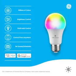 GE Lighting 100W EQ A21 Direct Connect Dimmable Full Color Smart Bulb - 1-Pack -Globe Lite Shop 32285625ea L
