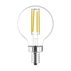 GE Refresh 60W EQ G16.5 Candelabra Base Light Bulb - 5000K - 2-Pack -Globe Lite Shop 32285628b L