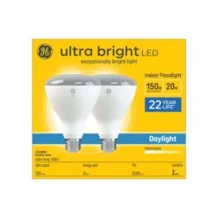 GE Lighting BR30 150W Floodlight Daylight LED Bulb, 2-Pack