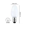 Luminus 7 Watt Equivalent C7 Non-Dimmable White Bulb 2700K Warm White (24-Pack)