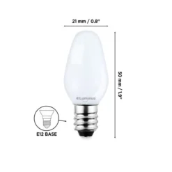 Luminus 7 Watt Equivalent C7 Non-Dimmable White Bulb 2700K Warm White (24-Pack)