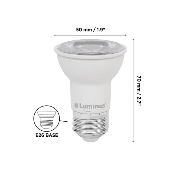 Luminus 50 Watt Equivalent PAR16 Dimmable Bulb 3000K Bright White (6-Pack) 2 Luminus 50 Watt Equivalent PAR16 Dimmable Bulb 3000K Bright White (6-Pack) - Image 2