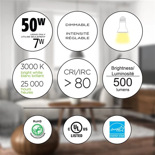 Luminus 50 Watt Equivalent PAR16 Dimmable Bulb 3000K Bright White (6-Pack) 4 Luminus 50 Watt Equivalent PAR16 Dimmable Bulb 3000K Bright White (6-Pack) - Image 4