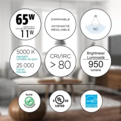 Luminus 65 Watt Equivalent BR30 Dimmable Bulb 5000K Daylight (6-Pack) 6 Luminus 65 Watt Equivalent BR30 Dimmable Bulb 5000K Daylight (6-Pack) -Globe Lite Shop 330951444 AlternateImage2 l