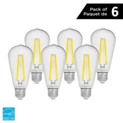 Luminus 60 Watt Equivalent ST19 Dimmable Filament Bulb 2700K Warm White (6-Pack) -Globe Lite Shop 330951447 MainImage 001 l