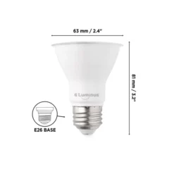 Luminus 50 Watt Equivalent PAR20 Dimmable Narrow Flood Bulb 3000K Bright White (6-Pack) 6 Luminus 50 Watt Equivalent PAR20 Dimmable Narrow Flood Bulb 3000K Bright White (6-Pack) -Globe Lite Shop 330951449 AlternateImage1 l