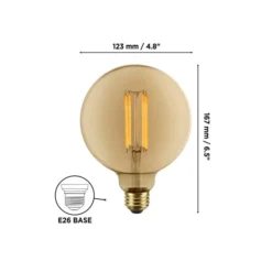 Luminus 40 Watt Equivalent Vintage G40 Dimmable Bulb 2200K Amber (6-Pack) -Globe Lite Shop 330951456 AlternateImage1 l