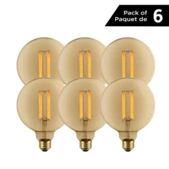Luminus 40 Watt Equivalent Vintage G40 Dimmable Bulb 2200K Amber (6-Pack) -Globe Lite Shop 330951456 MainImage 001 l