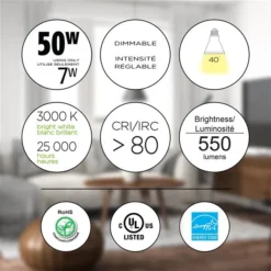 Luminus 50 Watt Equivalent 550 PAR20 Dimmable Flood Bulb 3000K Bright White (24-Pack) -Globe Lite Shop 330951457 AlternateImage2 l