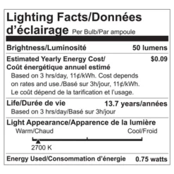 Luminus 7 Watt Equivalent C7 Non-Dimmable Clear Bulb 2700K Warm White (24-Pack) -Globe Lite Shop 330951473 AlternateImage4 l