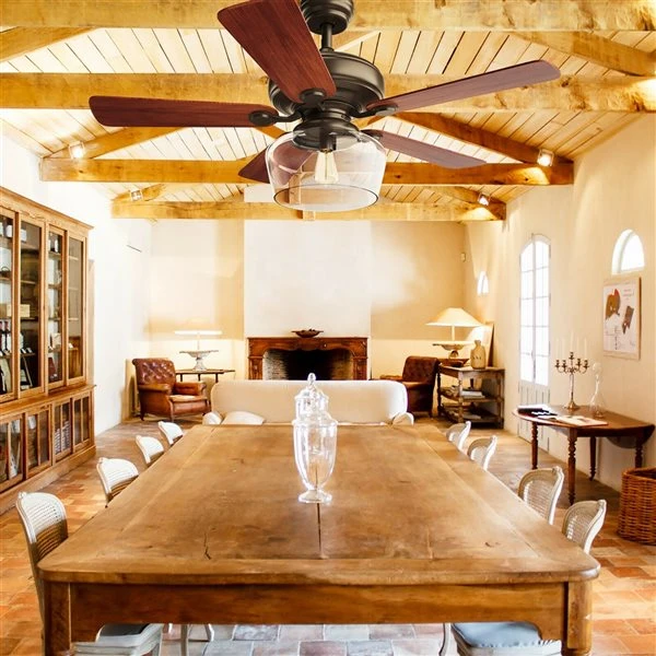 Costway 52-in Brown LED Indoor Ceiling Fan With Handheld Remote Control 1 Costway 52-in Brown LED Indoor Ceiling Fan With Handheld Remote Control